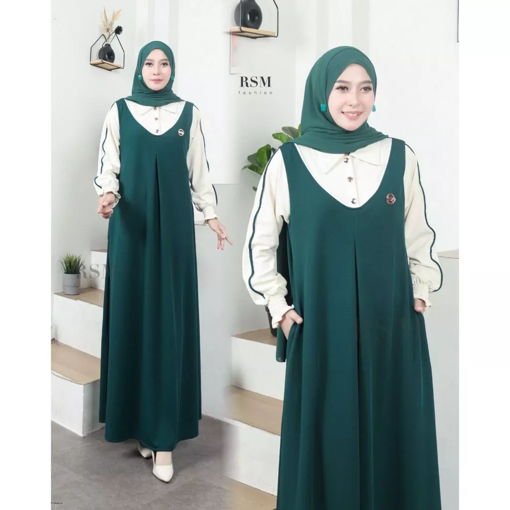 Sasha Dress Bahan Knitt Gamis Terbaru Gamis RSM